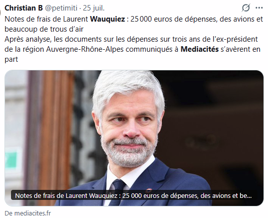 ymobactus's tweet photo. Encore un succès de @Mediacites,
Wauquiez va rendre l'pognon ?! https://t.co/15JIb7aj7F