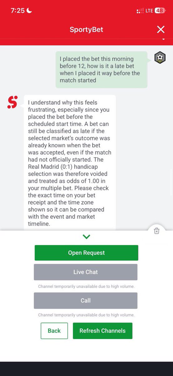 REDHOOD_1111's tweet photo. @SportyBet what’s happening is this some kind of prank or what ?? https://t.co/8Bx68oC7VY