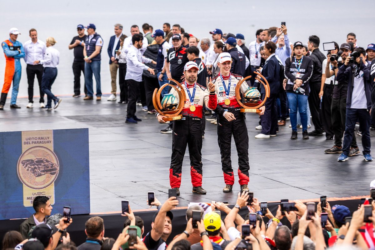 OfficialWRC's tweet photo. On the top in Paraguay 🏆

#WRC | #uenoRallyDelParaguay 🇵🇾 https://t.co/5uPMl64ZlG