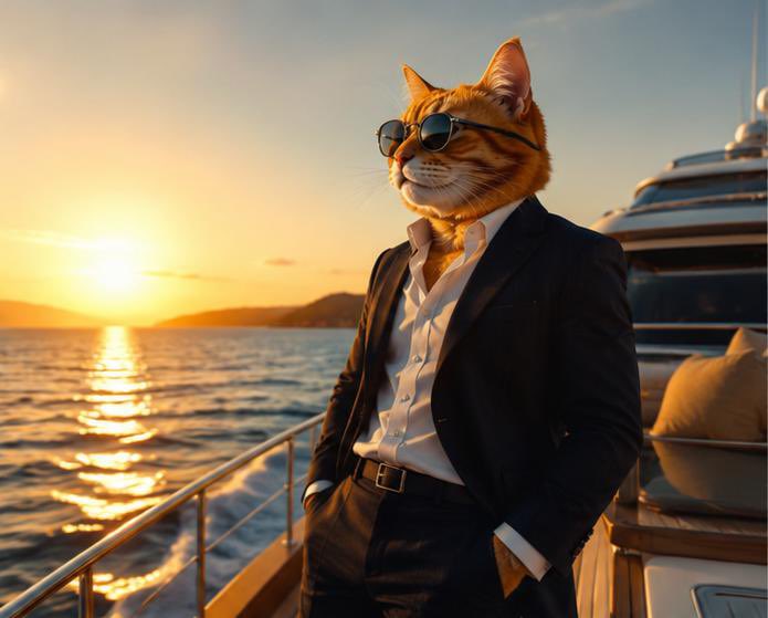 AurexPrime2212's tweet photo. When the weekend starts looking like this, you know the MerryMan is doing something right. 🌅🐱😎

Just cruising and staying merry. 💚 https://t.co/190aAI9LzV