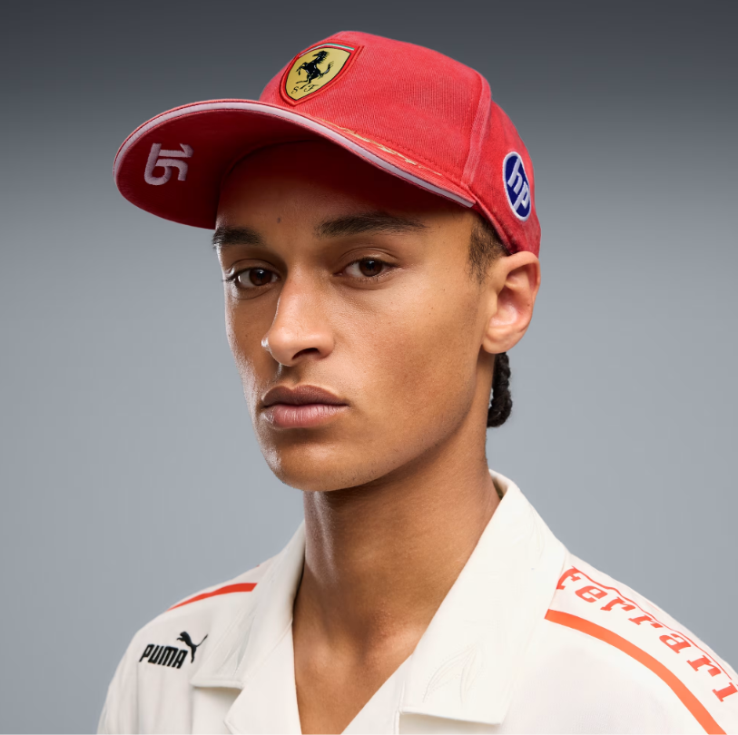 leclercsletters's tweet photo. the ferrari monza cap in detail!!!!

📷: puma https://t.co/T6iX8rPYeN