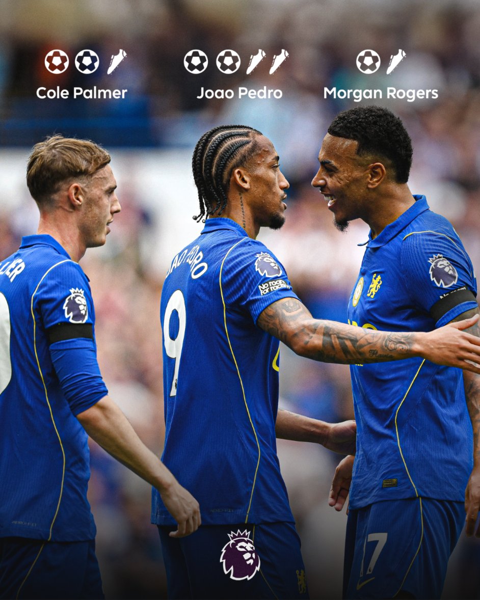premierleague's tweet photo. This @ChelseaFC attacking trio 😮‍💨 https://t.co/PUQpihwaKd