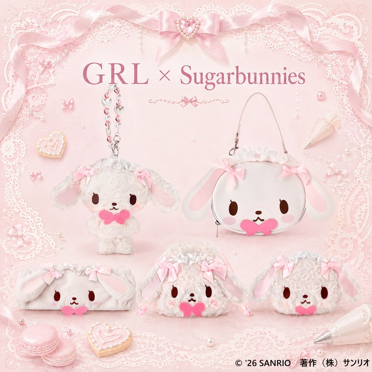 sanrio_news's tweet photo. #GRL からシュガーバニーズの新作が登場♪
フリルとリボンでおめかしした、とびきりキュートなシリーズだよ♡
思わず触りたくなるほわほわのファーアイテムからヘアバンドやポーチなど、デイリー使いしやすいグッズまでラインナップ！
ぜひGETしてね★
https://t.co/ZijKo2GJHo
#サンリオ https://t.co/SNWkSEZEhH