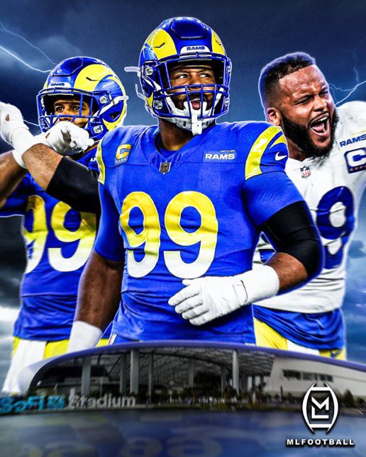 MLFootball's tweet photo. THE #RAMS JUST SIGNED THE GREATEST DEFENSIVE PLAYER IN #NFL HISTORY:

AARON DONALD.

HIS CAREER ACCOMPLISHMENTS AND RECORDS ARE ABSURD:

• Super Bowl LVI champion
• 3× AP NFL Defensive Player of the Year
• 8× First-Team All-Pro
• 10× Pro Bowler
• AP Defensive Rookie of the Year
• PFWA Defensive Rookie of the Year
• 2× PFWA Defensive Player of the Year
• 2× Sporting News Defensive Player of the Year
• NFL 2010s All-Decade Team
• No. 1 player on the NFL Top 100 in 2019
• 111 career sacks
• 176 tackles for loss
• 790 pressures
• 543 total tackles
• 340 solo tackles
• 256 QB hits
• 525 hurries
• 24 forced fumbles
• 7 fumble recoveries
• 21 passes defended
• 154 career games
• 150 career starts
• 6 seasons with double-digit sacks
• 5 straight double-digit-sack seasons from 2017-2021
• Recorded at least 8 sacks in 8 of his 10 seasons
• Made the Pro Bowl in ALL 10 seasons of his NFL career
• 7 consecutive First-Team All-Pro selections from 2015-2021
• One of only THREE players ever to win Defensive Player of the Year 3 times
• One of only THREE players ever to win back-to-back Defensive Player of the Year awards
• First Rams player ever to win AP Defensive Player of the Year
• Fastest defensive tackle in NFL history to reach 100 career sacks
• Fastest Rams player to reach 60 career sacks
• Rams all-time career sacks leader in the official-sack era
• 20.5 sacks in 2018 — NFL single-season record for an interior defensive lineman/defensive tackle
• Rams official single-season sack record: 20.5
• First defensive tackle in Rams history to record 12+ sacks in a season
• Led the ENTIRE NFL with 20.5 sacks in 2018
• Led the NFL with 25 tackles for loss in 2018
• Led the NFL with 41 QB hits in 2018
• Led all rookies with 9 sacks in 2014
• His 9 rookie sacks were a Rams rookie record
• First Rams rookie to make the Pro Bowl since Jerome Bettis
• 20 career regular-season games with multiple sacks
• Career-high 4 sacks in a single game
• Second-most official career sacks by a player who primarily played defensive tackle when he retired
• One of the very few defensive tackles ever to surpass 100 official career sacks
• 11 career playoff games
• 6 playoff sacks
• 10 playoff tackles for loss
• 51 playoff pressures
• 16 playoff QB hits
• Played in 2 Super Bowls
• Played in 2 NFC Championship Games
• Produced the game-sealing pressure on Joe Burrow to win Super Bowl LVI

10 seasons.

10 Pro Bowls.

8 First-Team All-Pros.

3 Defensive Player of the Year awards.

A SUPER BOWL.

The most dominant defensive player football has EVER seen.

🤯🤯🤯