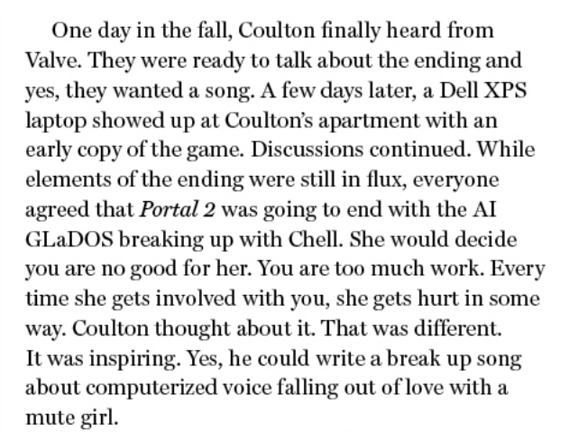 joecandomore's tweet photo. idk how many people read portal 2 the final hours but chelldos is talked about in there a few times, thought yall would like to know and maybe go look at it yourselves https://t.co/2po6q4QEM9