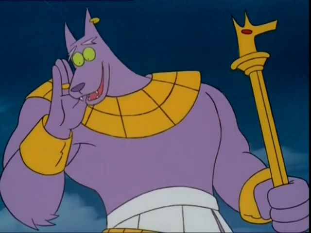 Bnom92's tweet photo. was rewatching "secret files of the spy dogs" and saw this anubis guy and unlocked a core memory in me, certaily made me feel weird when younger lol, also bast is there too, episode is "twilight" too https://t.co/149sMAVwH7