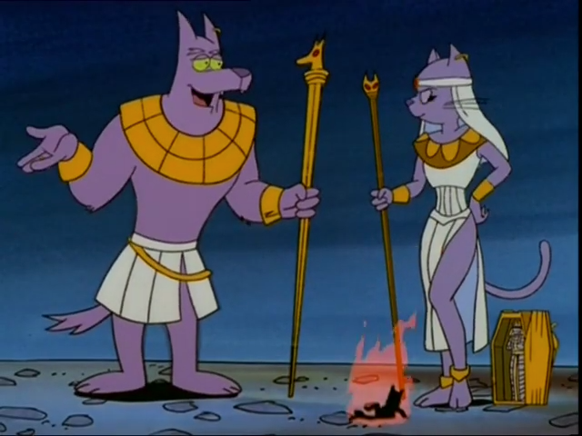 Bnom92's tweet photo. was rewatching "secret files of the spy dogs" and saw this anubis guy and unlocked a core memory in me, certaily made me feel weird when younger lol, also bast is there too, episode is "twilight" too https://t.co/149sMAVwH7