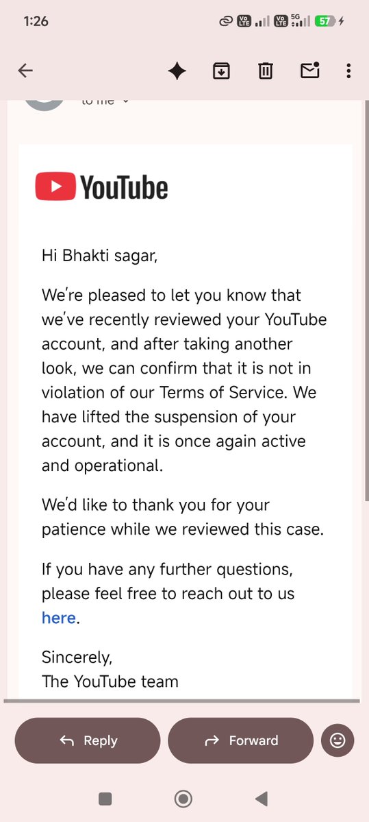 Utamkumar84059's tweet photo. Hello youtube India , previously my channel was reviewed and restored but again terminated for the same reason , my YouTube link is : https://t.co/xwiXTB1XuN
@YouTubeIndia https://t.co/uOrxcfvIcb