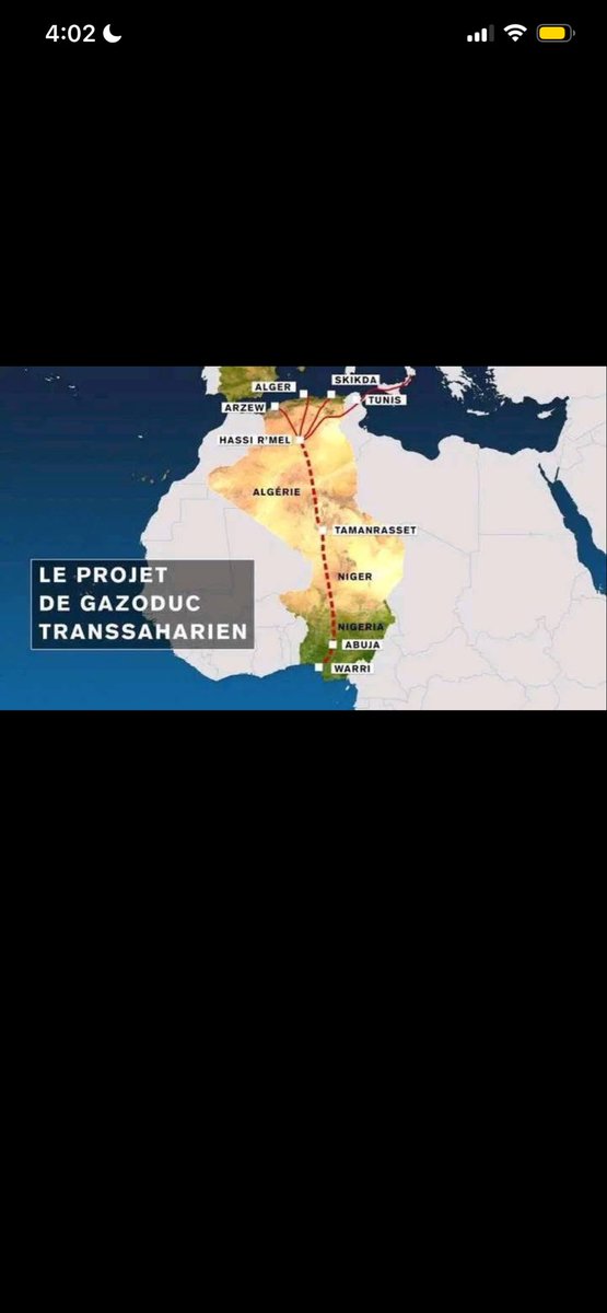 maxplutov2's tweet photo. @platyceri @K2grind @Jasiri_WVR It’s not North Africans its only Algeria. Algeria has a $13 billion gas pipeline that will be complete end of 2027 that will bring Gas from Nigeria to Algiers. The yearly revenues will bring $10-11 billion per year. The rest of North Africa is aligned with UAE Israel Morocco axis https://t.co/Vlbb4XUipP