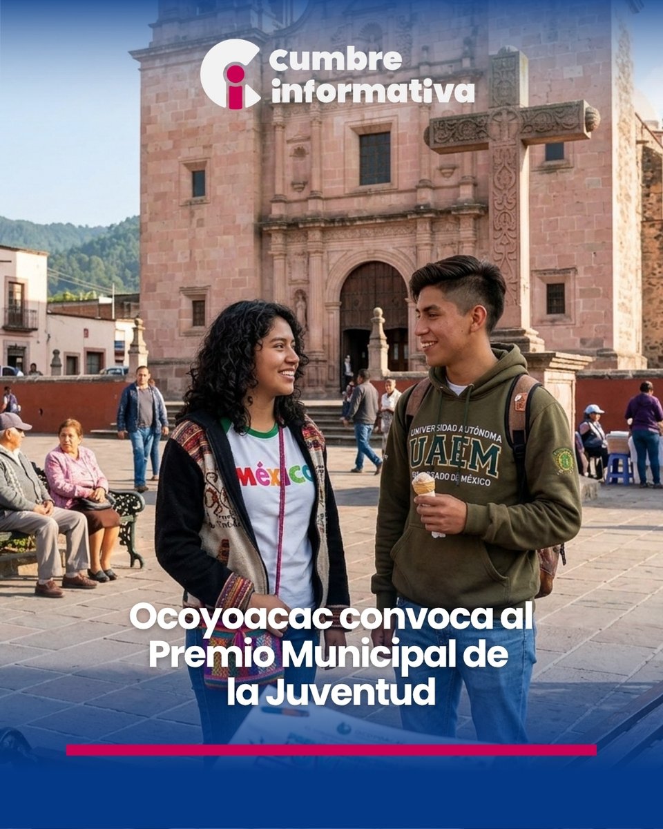 Cumbre_Informa's tweet photo. 📢 Ocoyoacac busca a jóvenes que están transformando el municipio
El Gobierno Municipal abrió la convocatoria al Premio Municipal de la Juventud, Presea “Jóvenes que Transforman”. 

https://t.co/OCUjwT582y https://t.co/B0BFxoEXrB