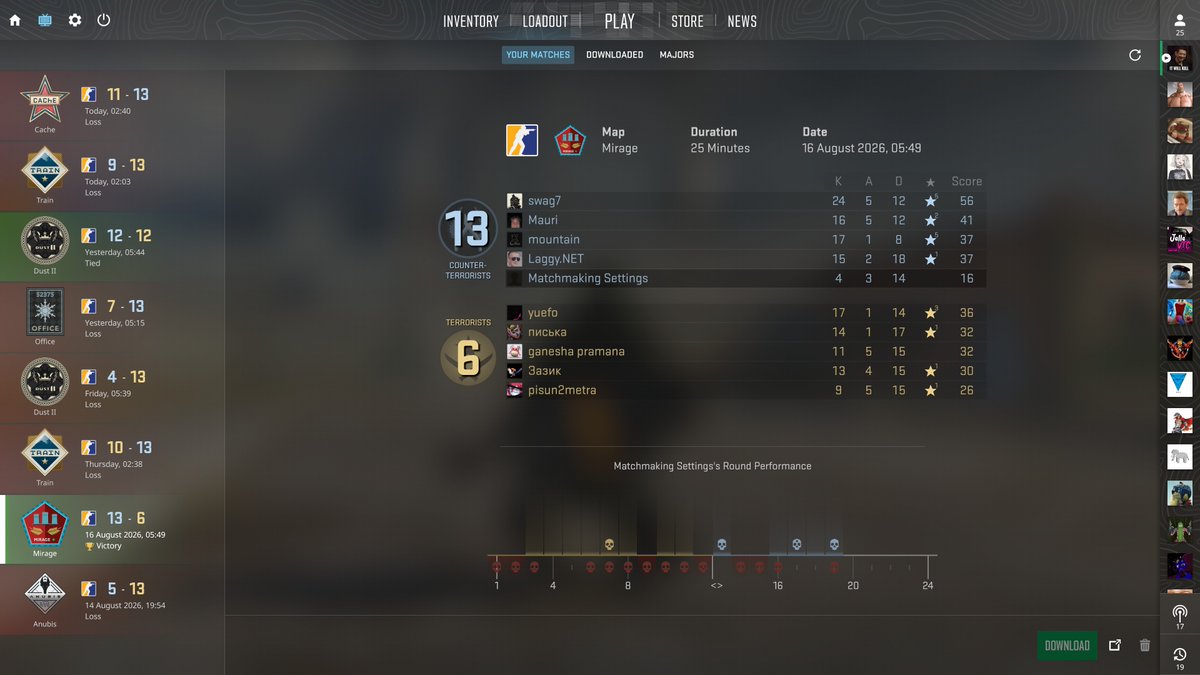 mrklush's tweet photo. I'm genuinely baffled at CS2's matchmaking system. To put it short, I should not be in these ranks. I play once or twice a week and I can confidently say I am not skilled enough for these ranks. I've been consistently bottom fragged on the losing team for weeks now. https://t.co/cqYCb6T1eu