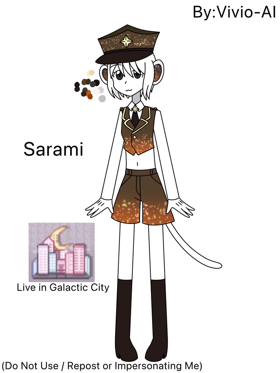 Haris24Ratna's tweet photo. @cookiemonstour1 Sarami Design Concept🌙🚔🐵 #Sarami #LunarCitiesSweetDream #FanArt #Police #Lunar #Okegom #Funamusea #Monkey #Pop #GalacticCity #Girl #MyOCS #Security https://t.co/Gt0CShQyjT