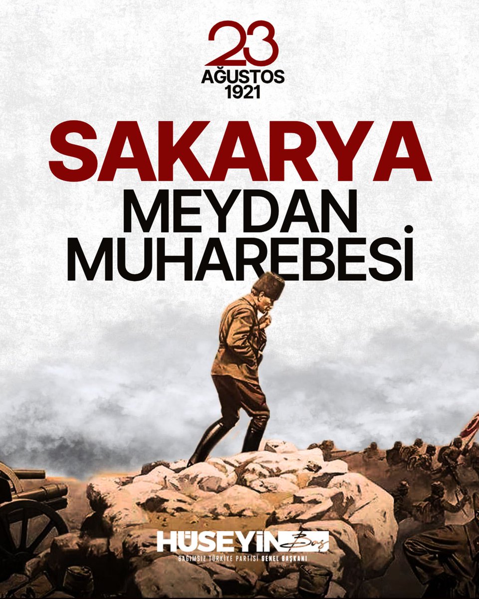 bilalsahin34's tweet photo. "Hattı müdafaa yoktur, sathı müdafaa vardır. O satıh bütün vatandır!"

22 gün 22 gece süren, tarihin akışını ve bir milletin makus talihini değiştiren Sakarya Meydan Muharebesi'nin yıl dönümünde; başta Başkomutanımız Gazi Mustafa Kemal Atatürk olmak üzere bu vatanı canı pahasına savunan tüm kahramanlarımızı saygı, rahmet ve minnetle anıyorum.

Dün Sakarya’da topyekûn mücadeleyle emperyalizme boyun eğmeyen irade, bugün tam bağımsız Türkiye hedefimizin en büyük teminatıdır.
@huseyinbas_BTP