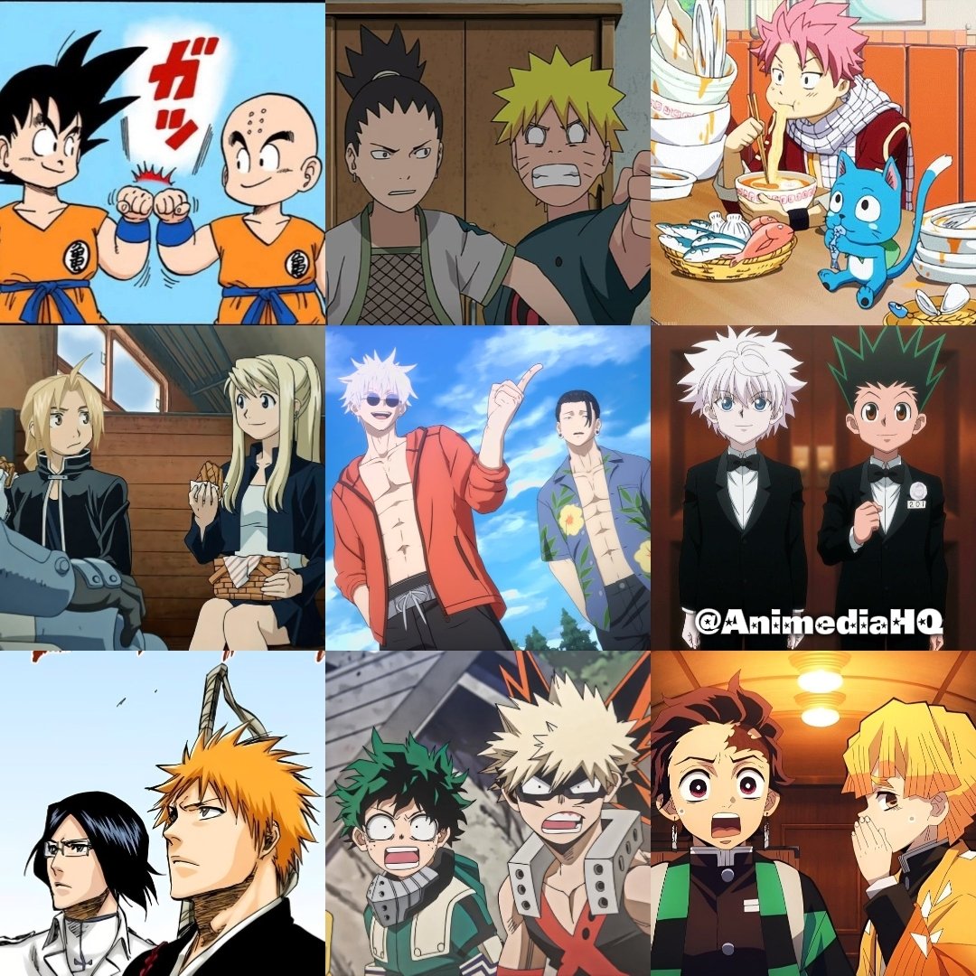 AnimediaHQ's tweet photo. EACH ANIME CHARACTERS HAVE A FAVORITE PERSON THAT IS THEIR RIDE OR DIE, 

WHICH CHARACTERS FRIENDSHIP DO YOU ACTUALLY ENJOY MOST? https://t.co/z58CYVJa5a