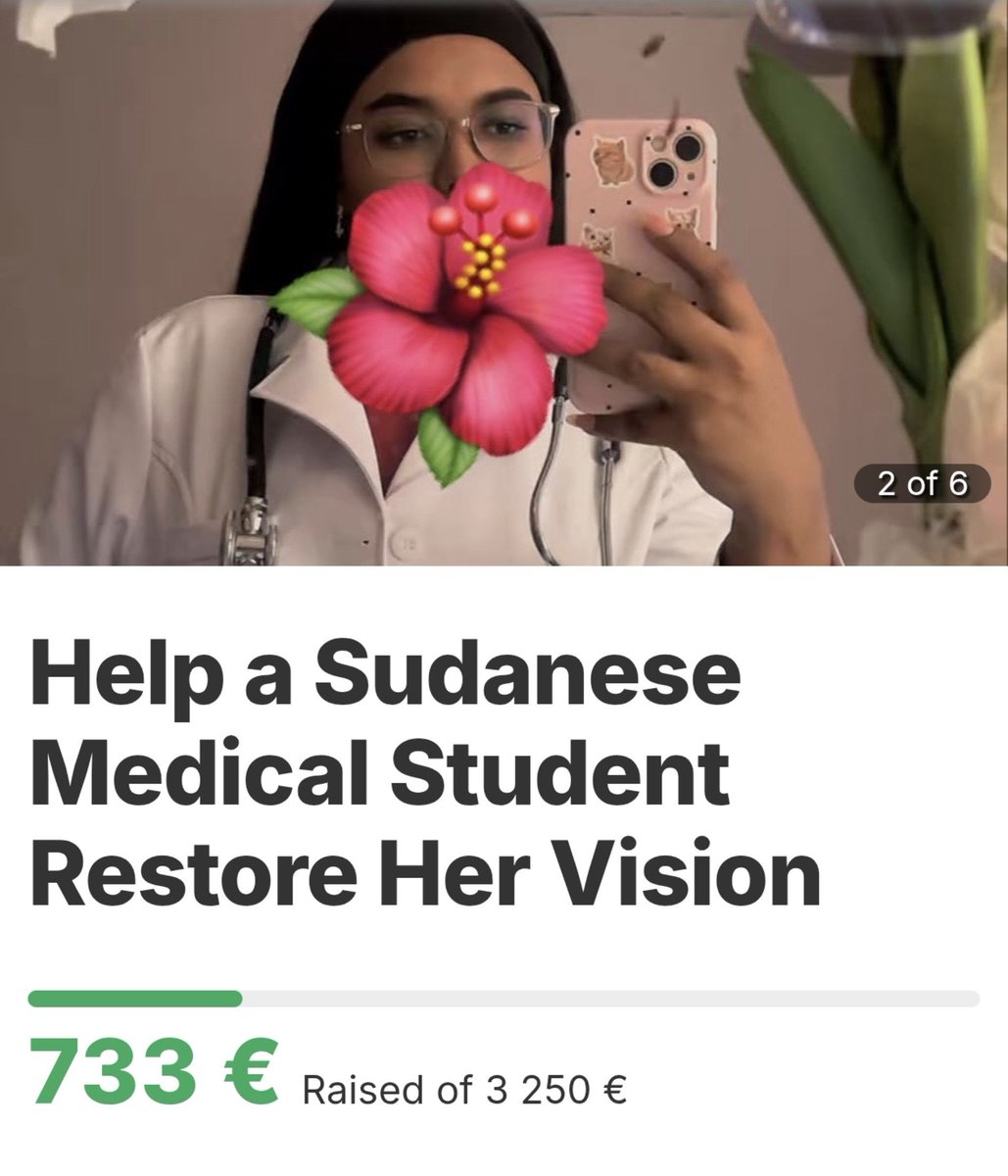 notasjad's tweet photo. Monia needs to have her surgery as soon as possible before her eye sight deteriorates further. She needs Corneal Cross-Linking (CXL) on both eyes. https://t.co/3F8zOkANEd