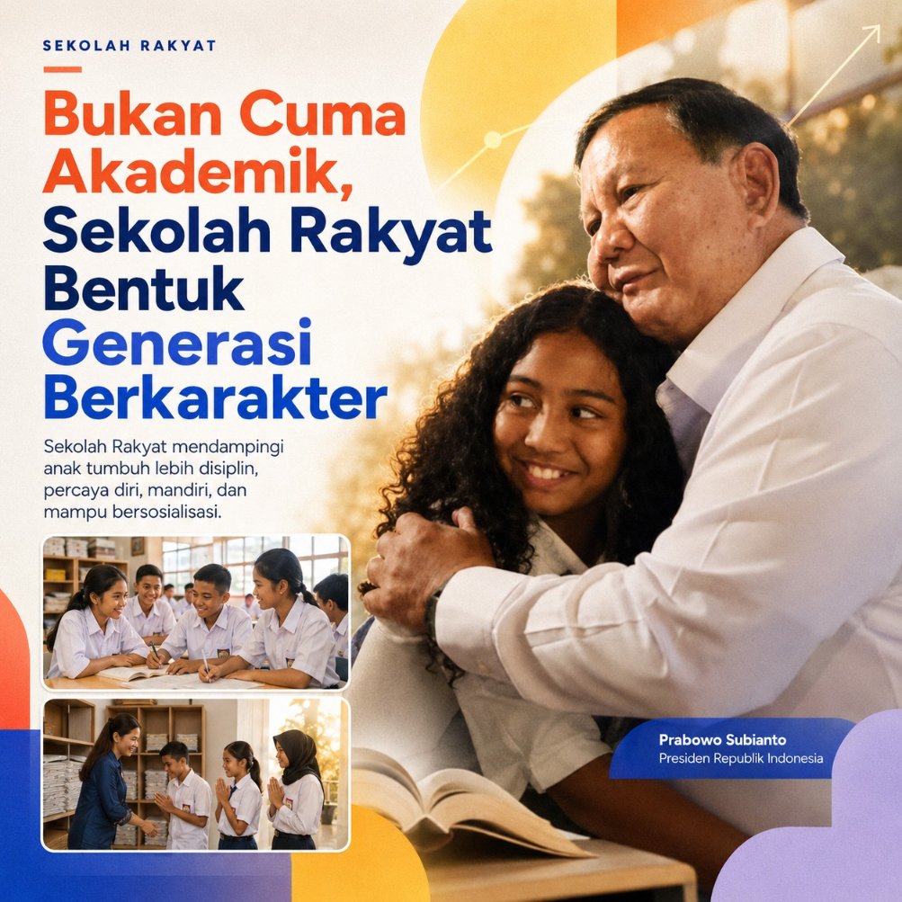 GenZNusantara's tweet photo. Bukan Cuma Akademik, Sekolah Rakyat Bentuk Generasi Berkarakter

#SekolahRakyat https://t.co/Fp8Ihmf9kO