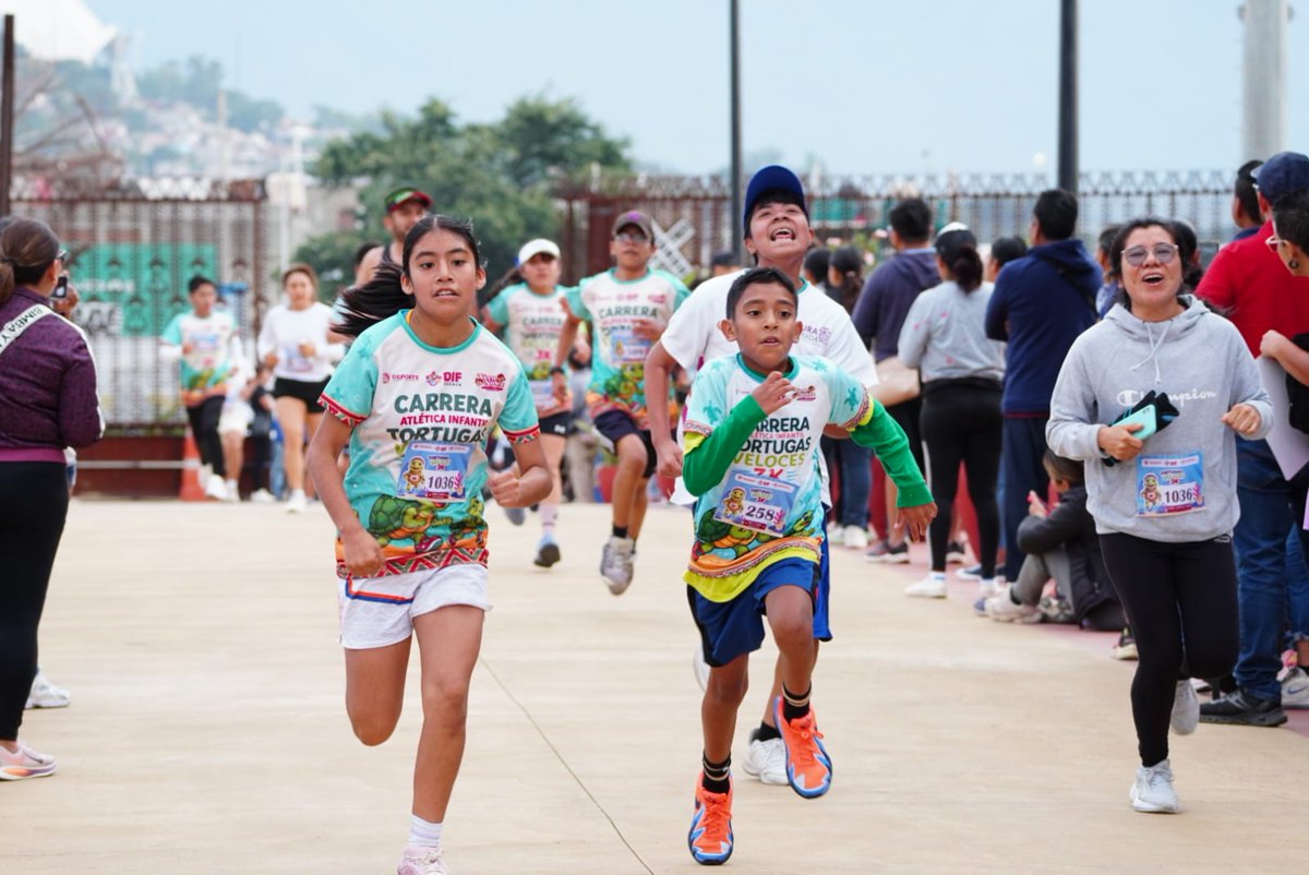 GobOax's tweet photo. Diversión y deporte en familia

En el marco del Festival Vera Niñez 2026, se llevó a cabo la gran carrera familiar “Tortugas Veloces”, que concluyó en el @parqueprimoax. 

En la #PrimaveraOaxaqueña, el bienestar también se construye desde el juego, el deporte y la participación familiar.