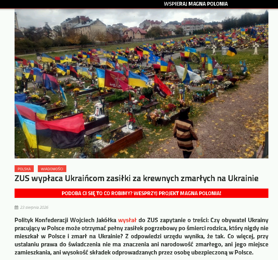coolfonpl's tweet photo. Fundujemy Ukraińcom zasiłki pogrzebowe na zmarłych na Ukrainie. 🤯 #jprd https://t.co/xlP3mr331D