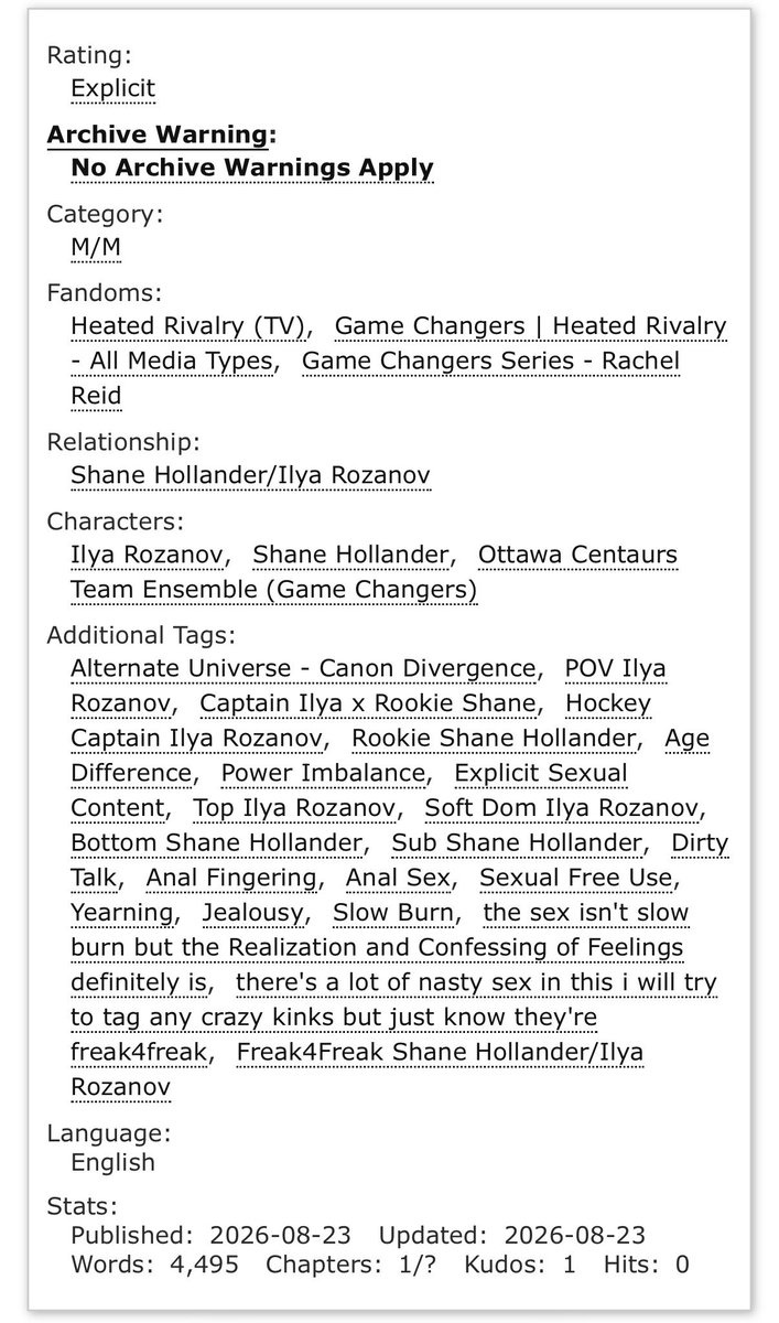 rozilyas_'s tweet photo. see exactly where i shouldn’t go (i’m running to it)

✨ vet captain ilya x rookie shane
✨ explicit, 4.4k
✨ chapter 1/8, wip

🔗 https://t.co/A9axbPuvJ4 https://t.co/6isP3GyQ4f