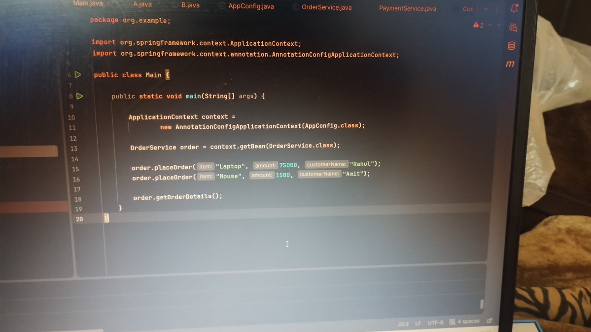 SwainShubh's tweet photo. Day 83 of java 🚀 

Today i learn 

✅ App config class bean handling by spring 
✅ Circular Dependency problem 

Let's understand the solution Tommorow 😉

#java #javadeveloper #spring #springboot https://t.co/M60iAT6cOE