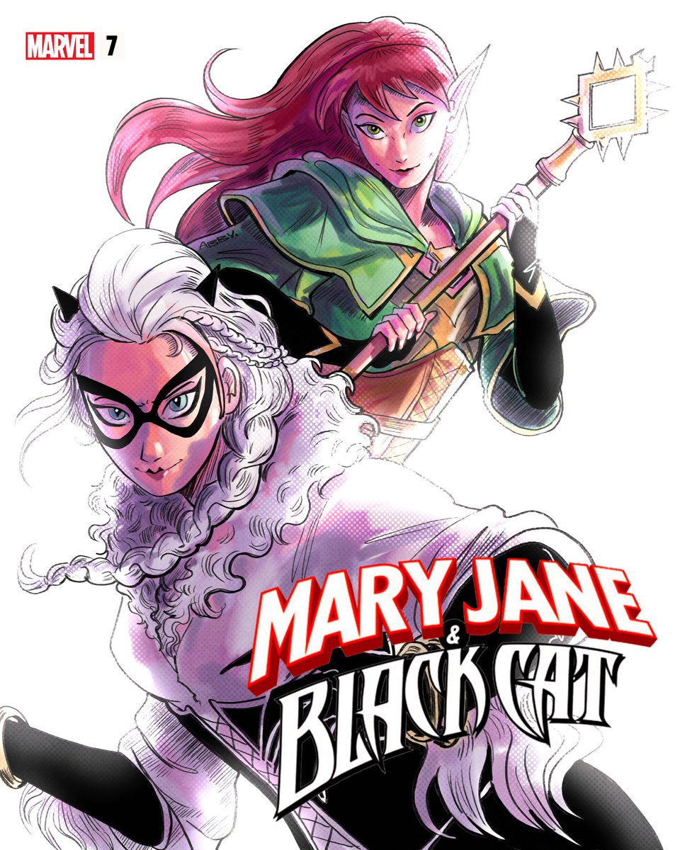 AbbyKMTR_13's tweet photo. Mary Jane and Black Cat Issue 7: Fantasy✨

For the @redcatweek 
#mjfelweek2026 #redcatweek2026 https://t.co/g0B8hdjXoj
