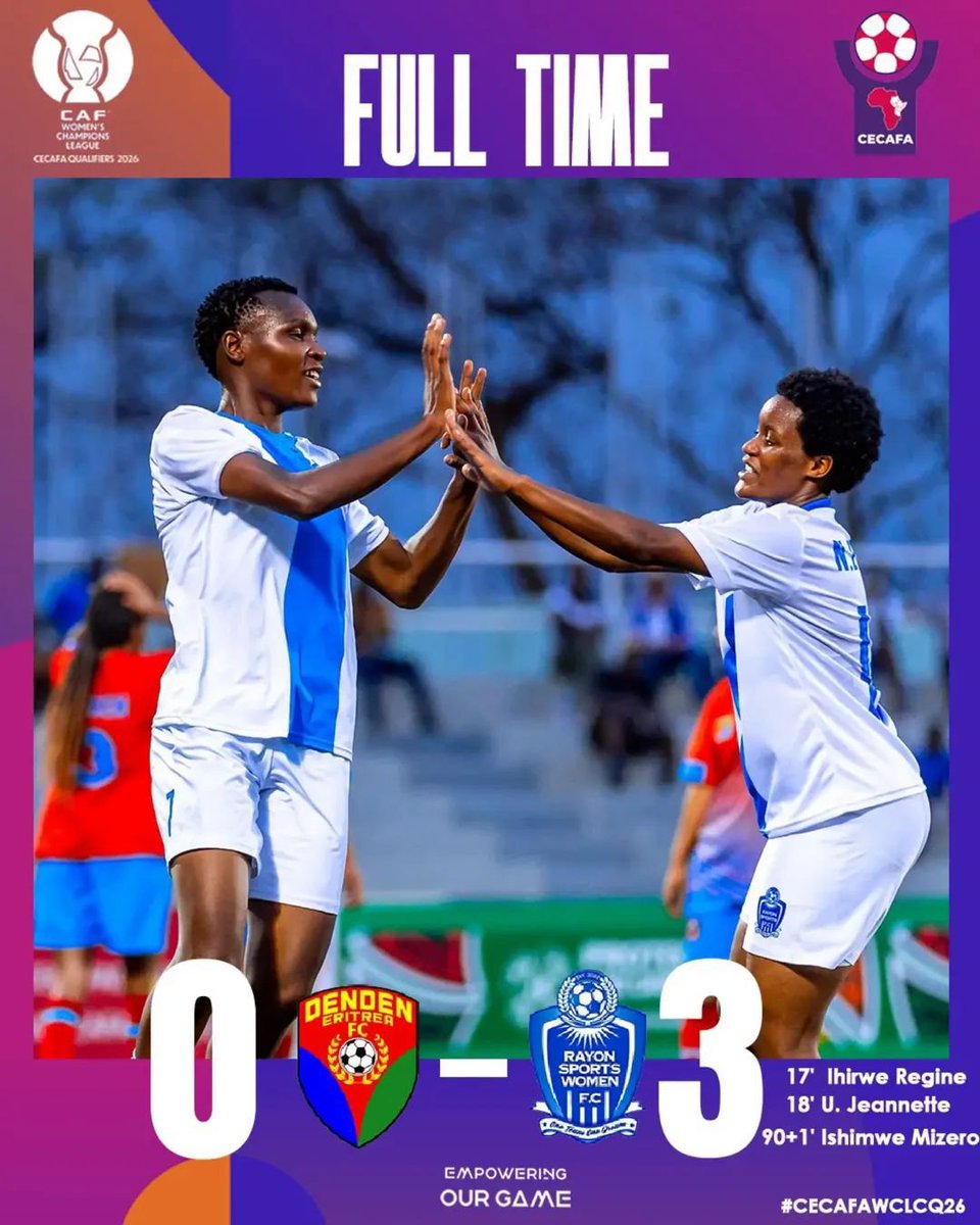 JWsports1's tweet photo. THE RECAP | #CecafaWCL: South Sudan's Yei Joint Stars make it 2 wins in 2 with win over Zanzibar's Mafunzo.
Meanwhile, the hosts Rayon of Rwanda recover from from their scoreless draw in opener with a comfortable win over Denden FC of Eritrea. https://t.co/IdNTEx7lcX