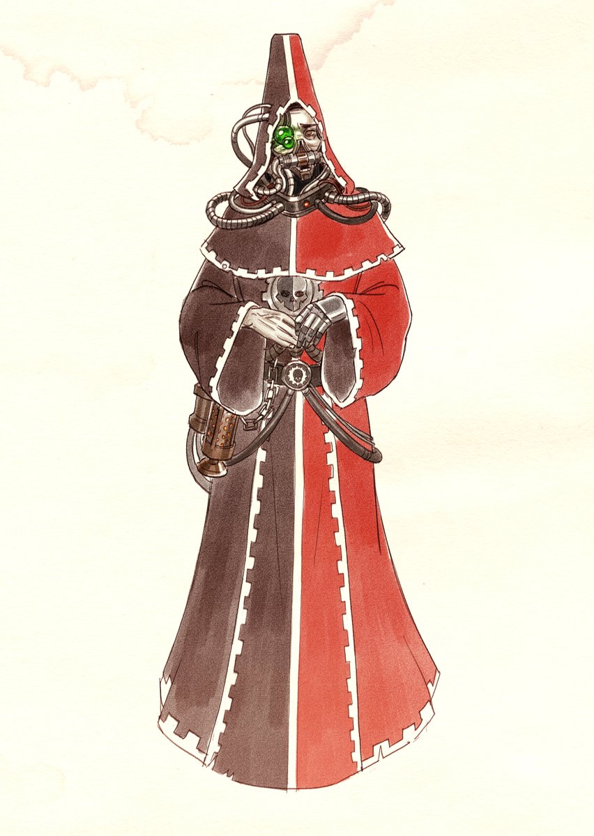 klyukvav's tweet photo. I wanted to quickly sketch something, but I got stuck for hours…

#roguetrader #warhammer40k #adeptusmechanicus https://t.co/kBdyH4DiWN