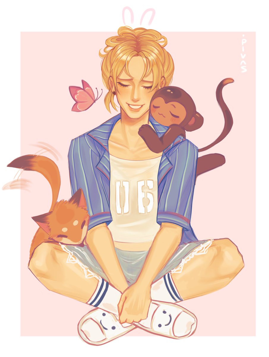 pivasik22's tweet photo. Mama bunny and her babies 🦊🐵🦋 #xlovfanart #xlov #wumuti https://t.co/xx0JrN6VV9