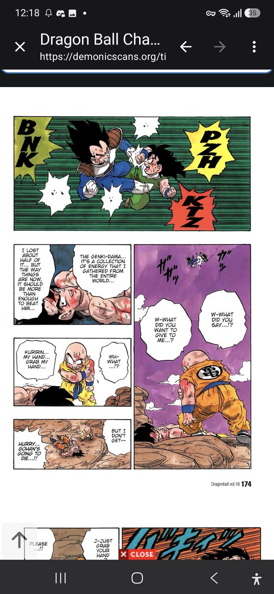 OlsonMathieu's tweet photo. @Dragon_Beast7 @Radical_12_ Honestly I recognize that i messed up about the first one but Goku clearly said he gave the Spirit Bomb. Said energy of the Spirit bomb was never implied as being able to get absorbed https://t.co/f25hMscIDM