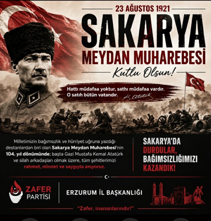 ZaferPartisi25's tweet photo. Hattı müdafa yoktur, Sathı müdafa vardır. O satıh bütün vatandır. https://t.co/9DooHltah7