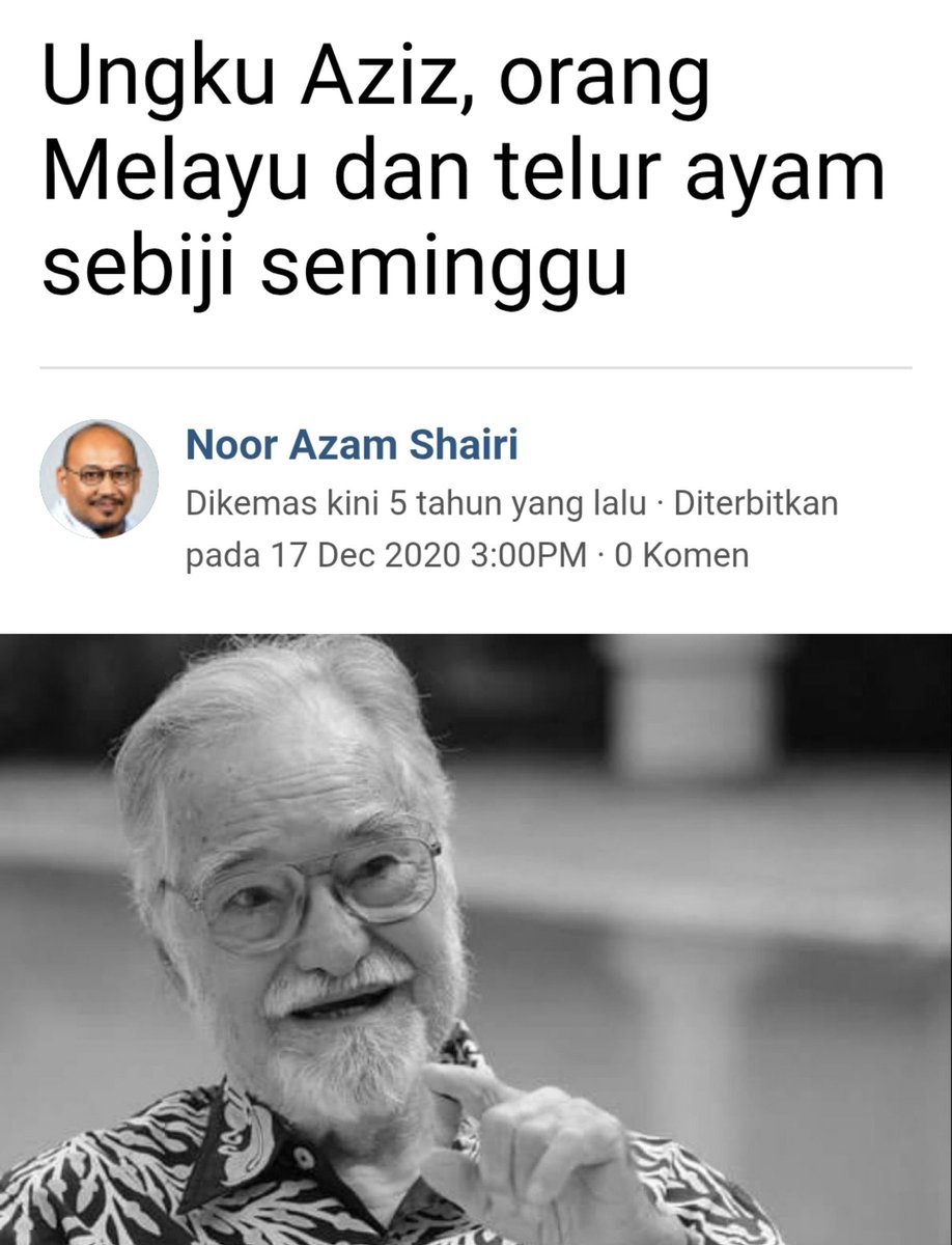 osman_EX5Hitam's tweet photo. Aku mcm pernah dengar Almarhum Ungku Aziz cerita pasal pemakanan org Melayu. 

Dan mmg betul la aku ingat tu. 

Link ni ada cerita pasal makan dan sikap orang Melayu. Ada masa, boleh baca..

https://t.co/6OEVU4kG1T https://t.co/d79Awr6pBd