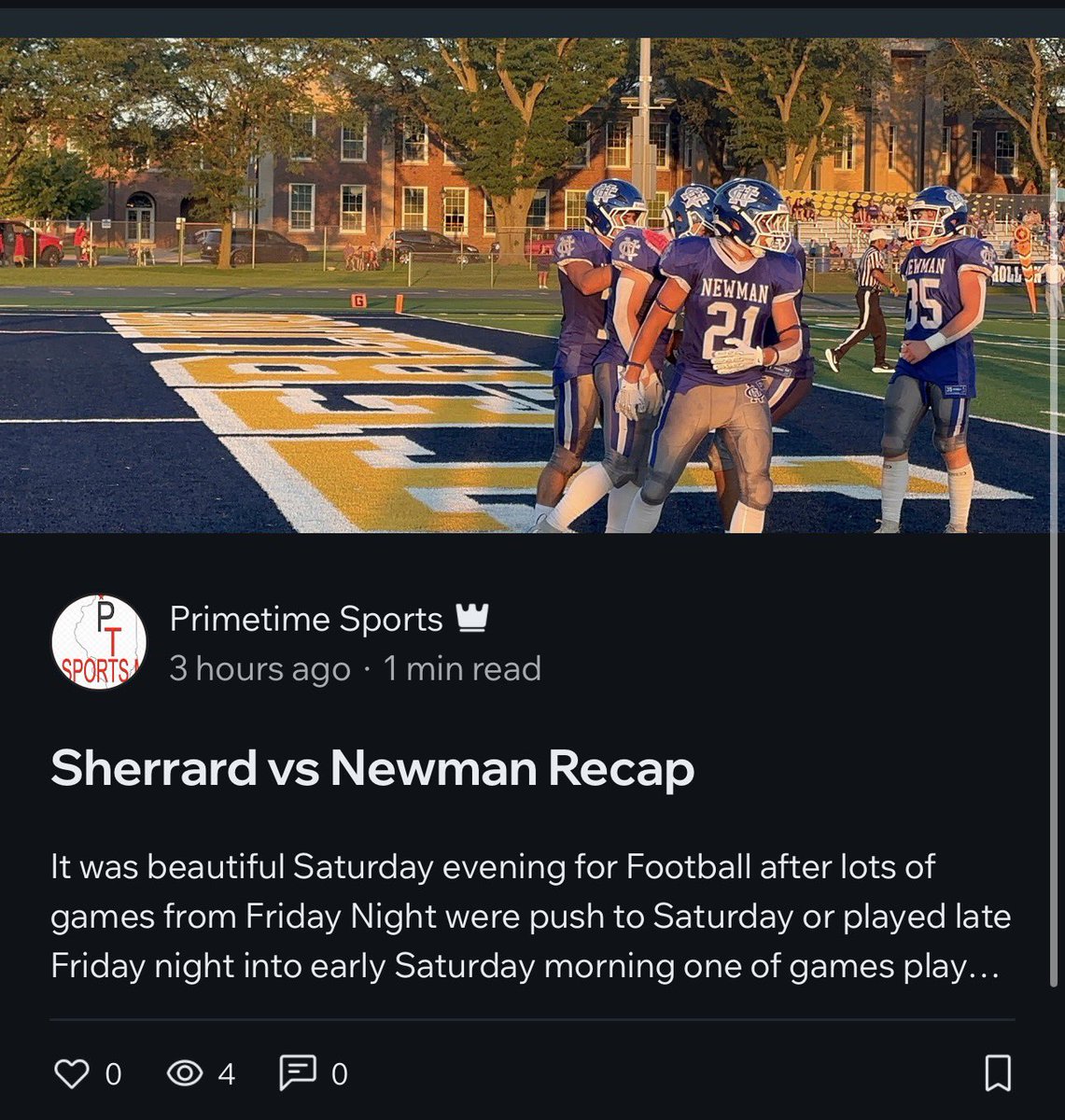 apthernadez04's tweet photo. : https://t.co/guAo7edtQo. Got the app? Use the invite code: T9B0MA Article on Sherrard Newman game on Spaces by Wix 
@Ptsportsil @TigersFB_SHS @NewmanFootball1 @ViewFromWestPod @Shimdog181 @mattjnow @bcrsportsed https://t.co/kbaWit5HoK