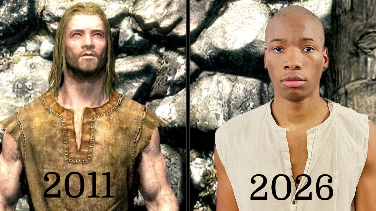 PjohnFiveSix's tweet photo. @nicksortor I am so fed up with WOKE. Looks like Skyrim is re-releasing (AGAIN!), and you guessed it, they're race swapping the Dovahkiin! https://t.co/ZW3LI46O1H