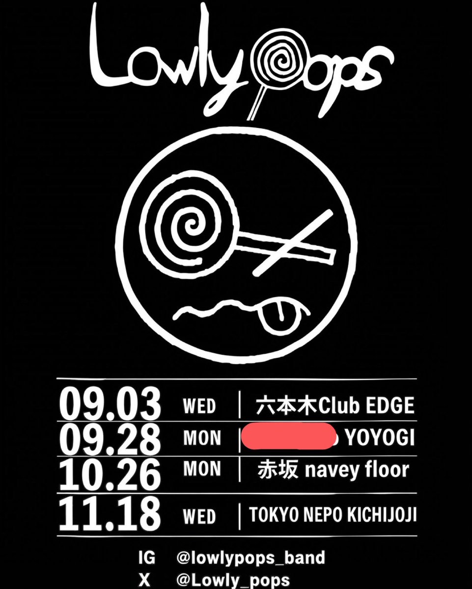 Lowly_pops's tweet photo. 【LIVE INFO】
取り置きはこちら↓

https://t.co/9NmlNbdag8 https://t.co/mFQEgWoksi