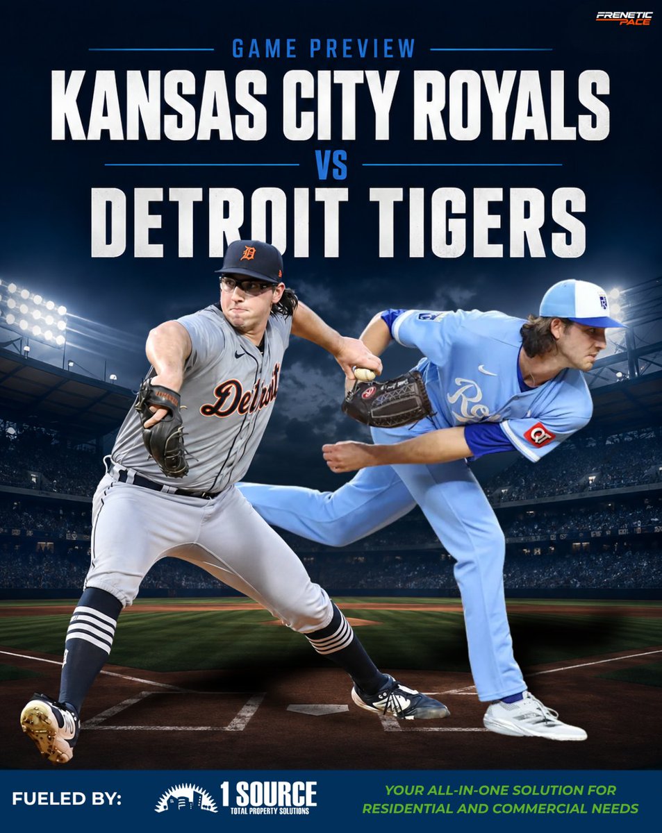 FreneticDetroit's tweet photo. Royals Eye Sweep with Lynch on Mound as Tigers Counter with Bullpen Strategy

#MLB  #KansasCityRoyals #DetroitTigers #FreneticPaceSports

Read Here:

https://t.co/5c0J8POMko

Transforming Spaces, Elevating Homes- One Source Total Property Solutions: https://t.co/y6K7dRlzFw https://t.co/1jnqUQF94s