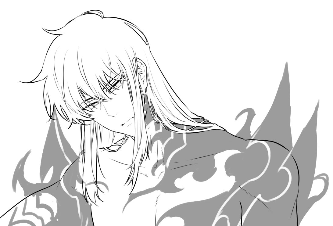 keienad's tweet photo. うお～～40分くらい絵を描ける！！！と思って描き始めたものの線画が楽しくなってしまって全然終わらず（無念） https://t.co/wkswkPPOln