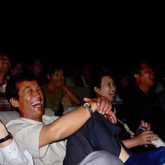 POOPJOKEFUNNY's tweet photo. Rare image smuggled from North Korea showing their citizens laughing at a "Poop Joke" for the first time. https://t.co/lVsVXJ8FSm