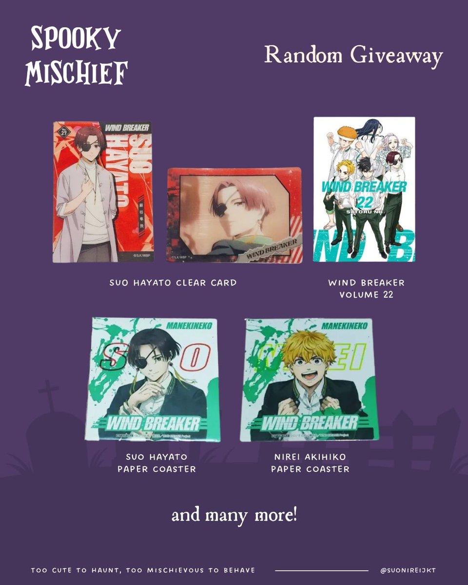 SuonireiJKT's tweet photo. [🎃👻Spooky Mischief Random Giveaway]
Suonirei CS Event 2026

Don't miss the chance to confirm your RSVP!👀

Every registered participant gets a chance to take home awesome prizes 🎁😍

See you there! ✨

#SpookyMischiefSuni #SuniCSEventJKT
#Suonirei #すおにれ #스오니레 https://t.co/QmF8OgXk73