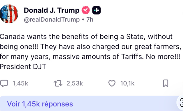JeanMarcLeger1's tweet photo. Le monde selon Trump:

Cette semaine, Trump encense le dictateur nord-coréen Kim Jung-Un et attaque le Canada ! https://t.co/dHmoBLQlgk