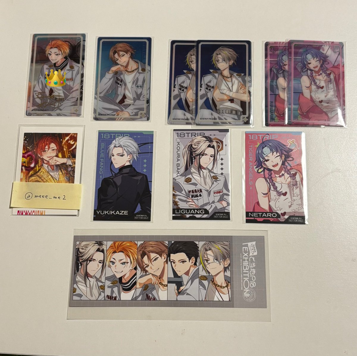 meee_me2's tweet photo. 【交換】

18TRIP エイトリ ハマメグリ 2周年 特典  クリアシート

譲：箔)あく太
        N)七基 琉衣 子タろ
       特典)雪風 礼光 子タろ 甲羅爆走団

求：箔)潮
        N)幾成
       特典)練牙 BLUE FANG ノーブルフェニックス
 
纏めて優先
郵送or都内手渡し

お気軽にお声掛けください◎ https://t.co/7nUwL5jwV4