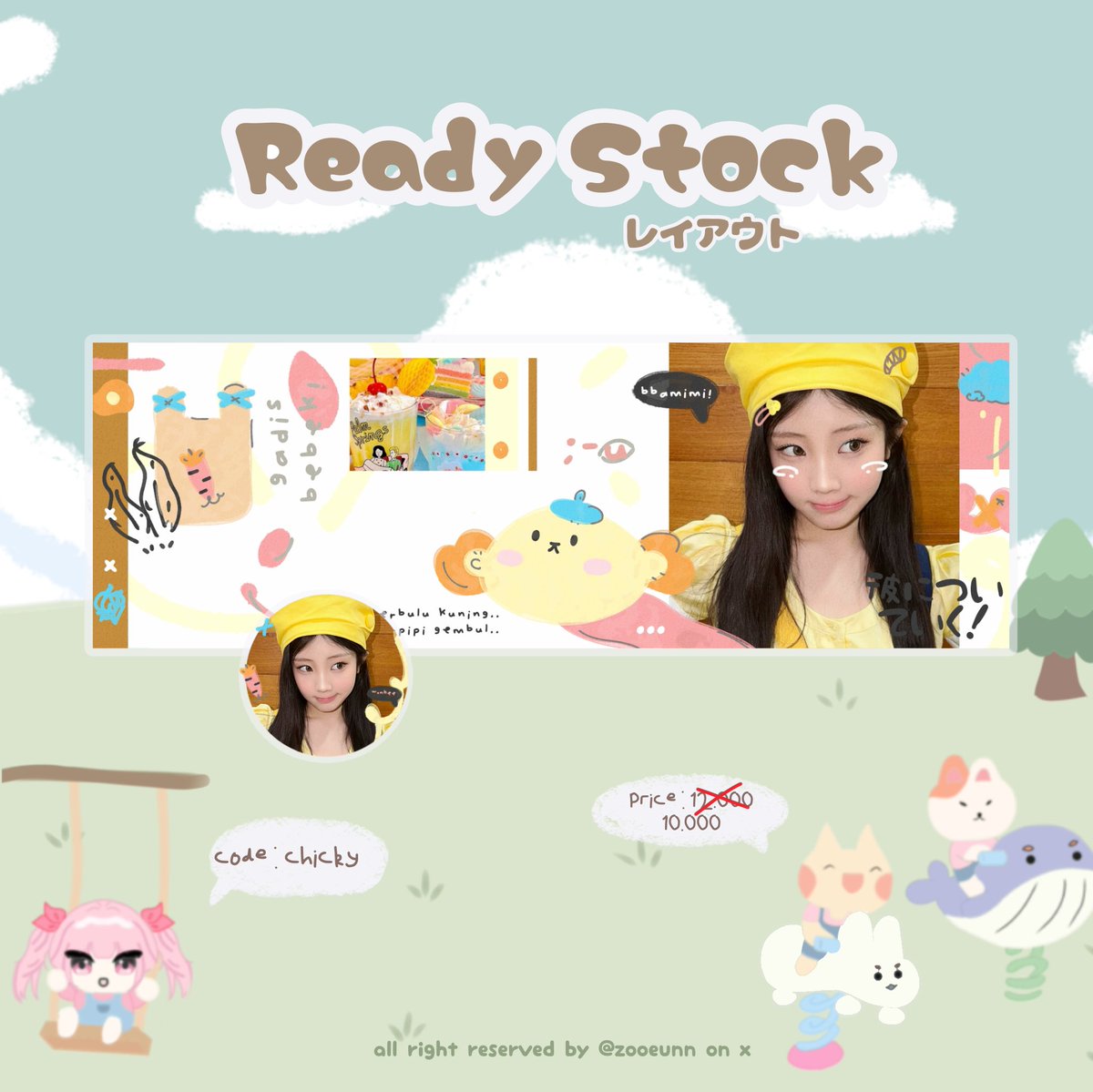 zooeunn's tweet photo. ₊˚୨୧ ૮꒰ ˶• ༝ •˶꒱ა — Help RT please? Thankyou! 

heiOoO gusy,, zooe mau open titipan untuk katalog baruu dengan special price!! layout anna, wonhee, wonyoung, winter nya ufs yaa!! ayo bawa pulang dengan prici 10 dan 12 coins sajaa! 📨

#bealanjaㅤ https://t.co/b6jEpPAFgB