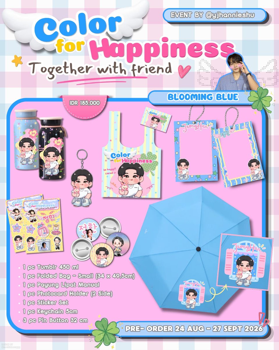 Yjhannieshu's tweet photo. Dalam rangka menyambut ulang tahun Jeonghan kami mengajak carat untuk berdonasi dan merayakan bersama teman-teman disabilitas di Yayasan Sayap Ibu.

🪽💗 COLOR FOR HAPPINESS 💗🪽
Birthday Project for Jeonghan
by @yjhannieshu 

Lewat project ini, 100% hasil penjualan akan didonasikan untuk berbagi kebahagiaan bersama teman-teman disabilitas. 🥰🌸

#ColorForHappiness #Happy_Jeonghan_Day #JeonghanDay #YoonJeonghan #정한 #SEVENTEEN #세븐틴