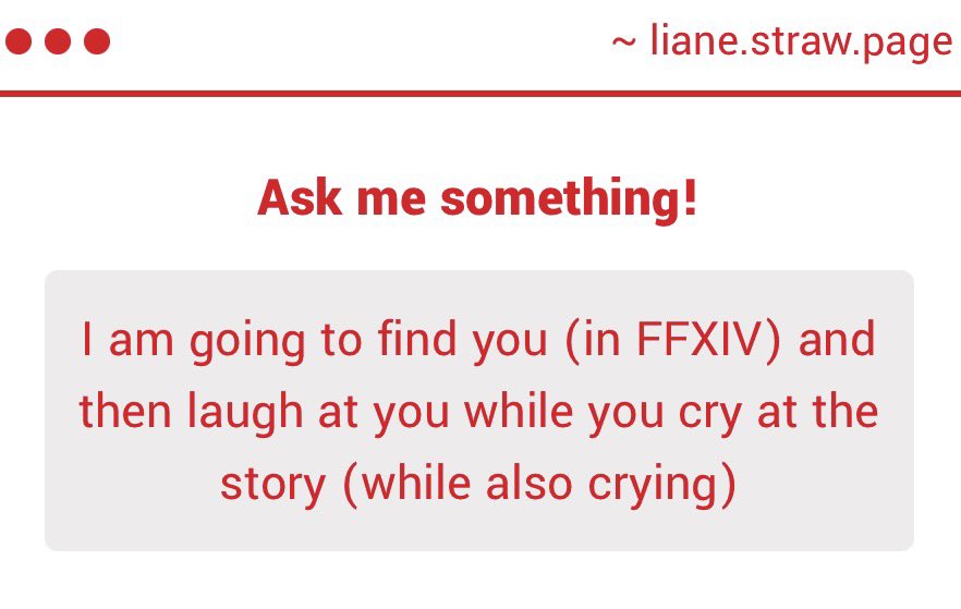 LianeFFXIV's tweet photo. lets all just cry together https://t.co/ENkcQK5SkH