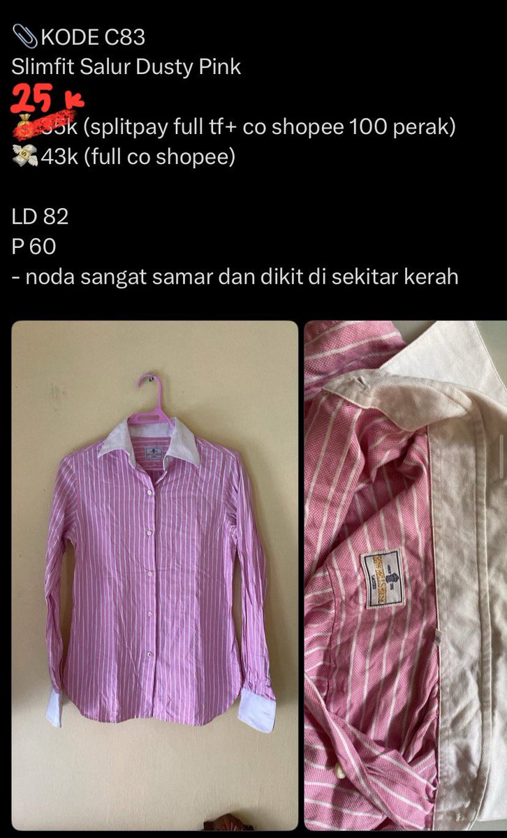 tamipreloved's tweet photo. Harga Promo buat malam ini
25k /ea https://t.co/QnuR5pbBPw