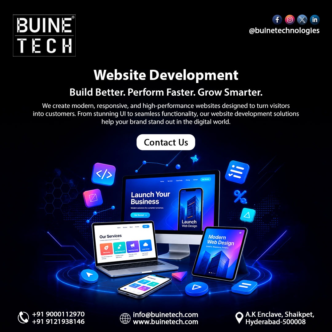 buinetechnogies's tweet photo. π Build Better. Perform Faster. Grow Smarter.
Your website is more than just an online presence β itβs the digital face of your business. π»β¨
#BuineTech #WebsiteDevelopment #WebDevelopment #WebDesign #DigitalTransformation #BusinessGrowth #ResponsiveWebDesign #WebsiteDesign https://t.co/smwyoTcq1g