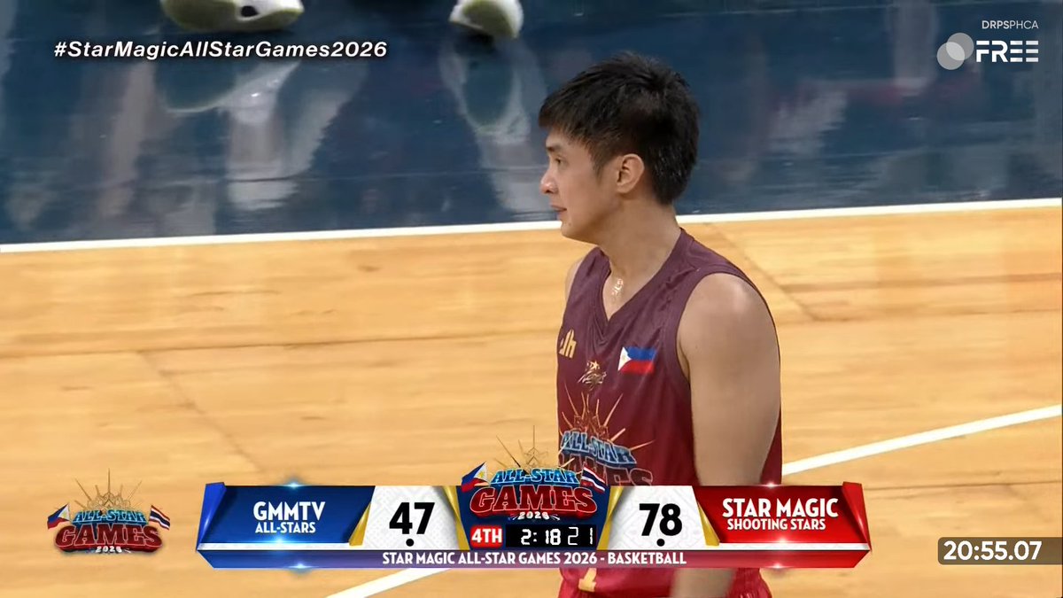 DRPSPHCA's tweet photo. #StarMagicAllStarGames2026: JM Ibarra scored a THREE POINT SHOOT! https://t.co/sQERyJUCP9