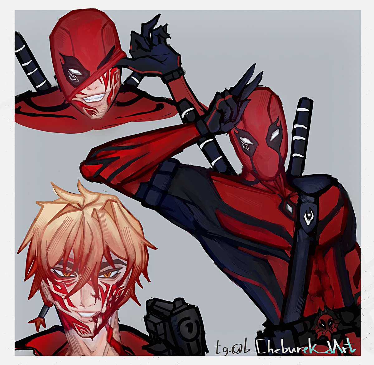 b_Cheburek_d's tweet photo. Mydei as Deadpool

#Mydei #hsr #fanart https://t.co/WvTmi9hRVW