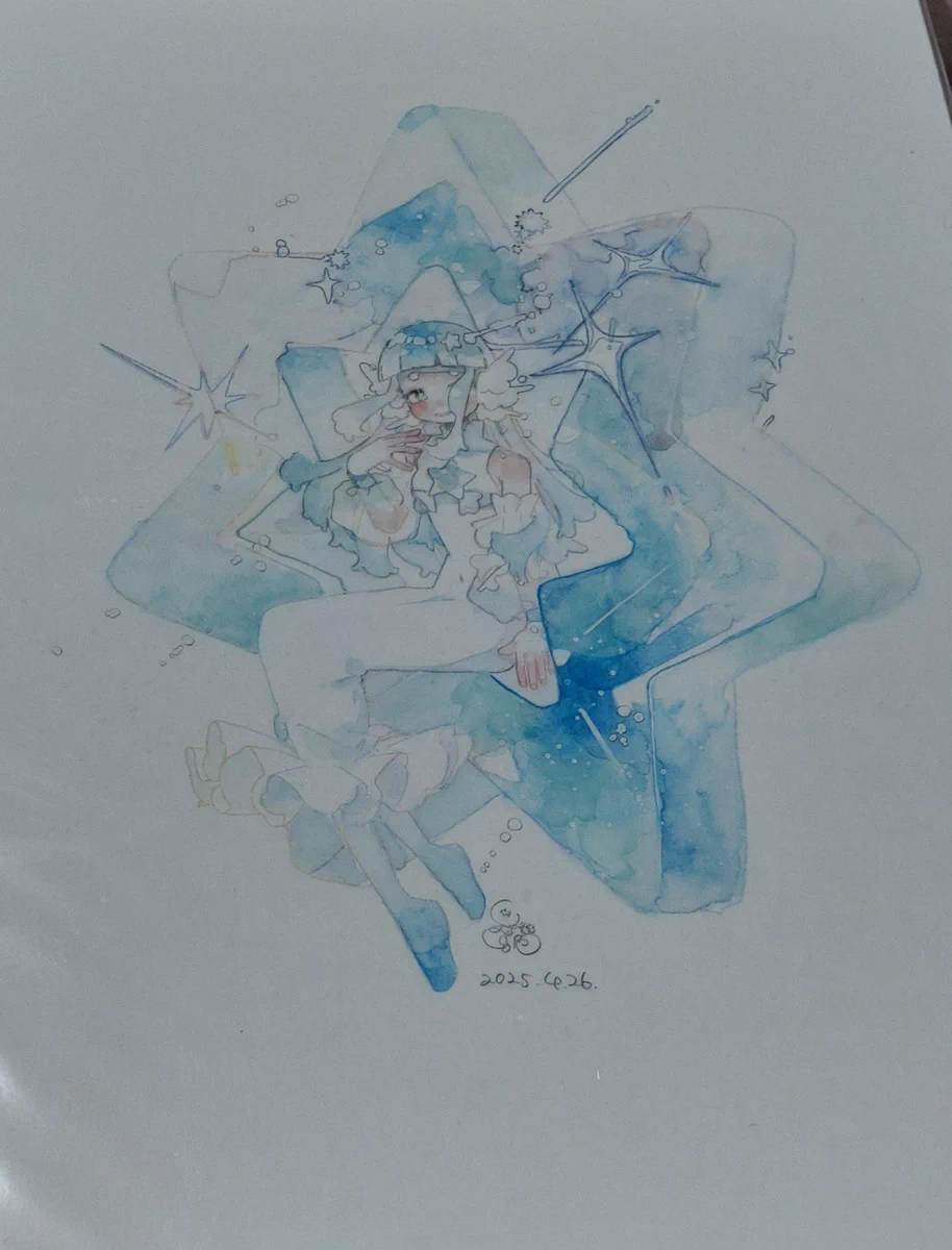 『一番星』 水彩画 原画 HQaIpIMbcAAgBSd?format=webp&