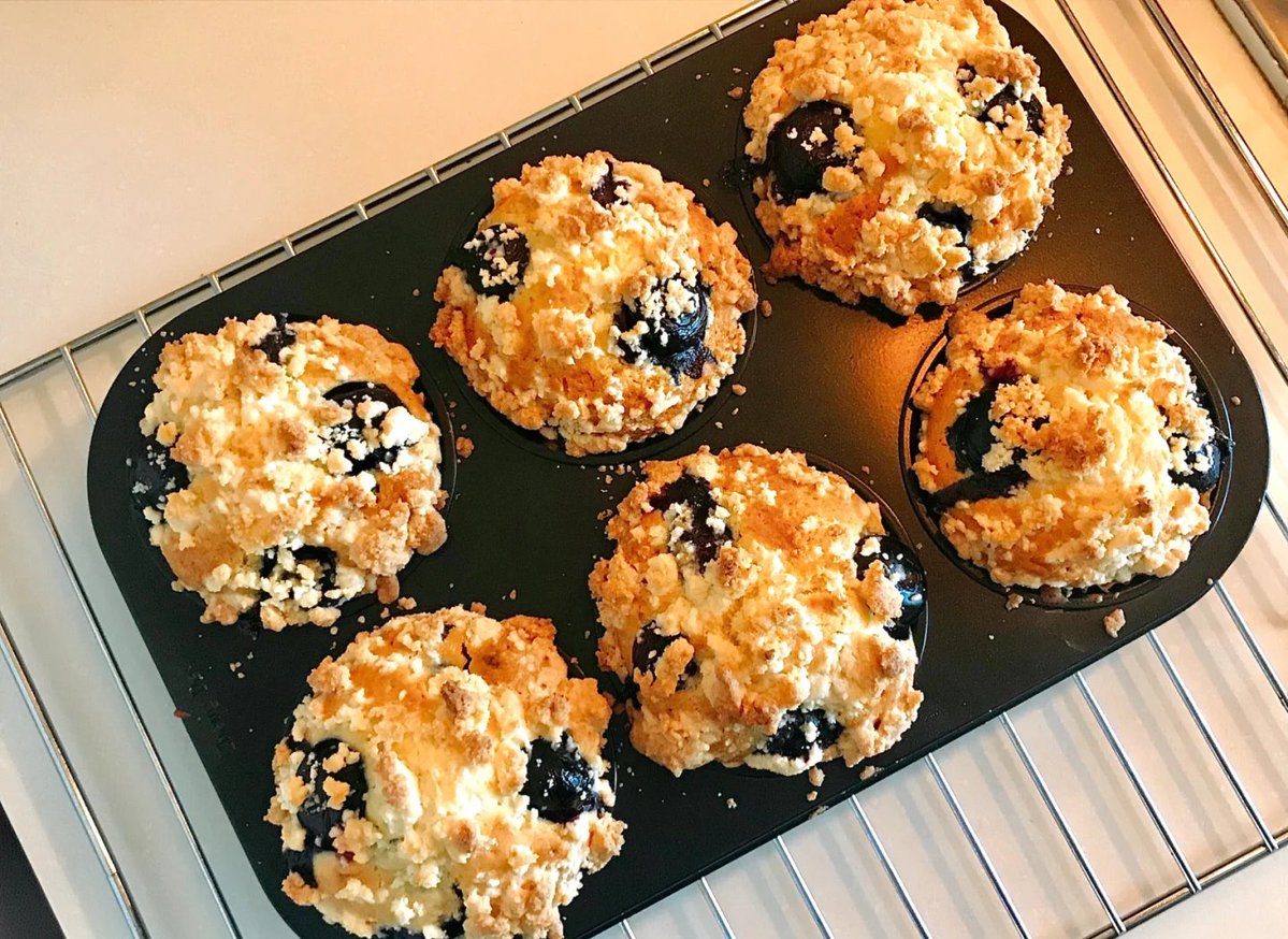 scl4032's tweet photo. [Just had the fluffiest blueberry muffin still warm from the oven—this is exactly the mid-week pick-me-up I needed!]， https://t.co/g45NEcpT9Z