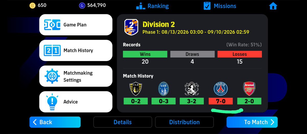 RyderTheBest_1's tweet photo. Division is not for the weak 😂 
#efootball https://t.co/QgtZshuj7z